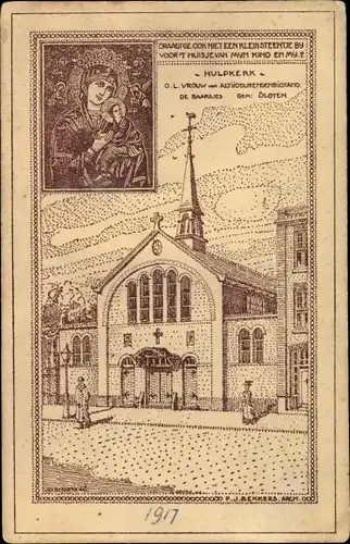 Künstler Ak Sloten Nordholland Niederlande, Hulpkerk, Hilfskirche, Heiligenbild