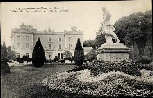 Ak Chaudron en Mauges Maine-et-Loire, Chateau du Plessis Villoutreys, Cote du Parterre