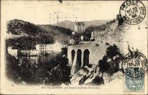 Ak Moltig les Bains Pyrénées-Orientales, Panorama