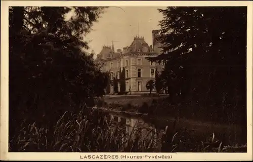 Ak Lascazères Hautes Pyrénées, Schloss, Fluss