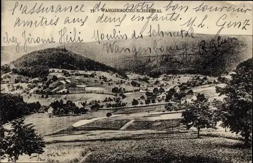 Ak Wangenbourg Wangenburg Elsass Bas Rhin, Schneetal, Panorama