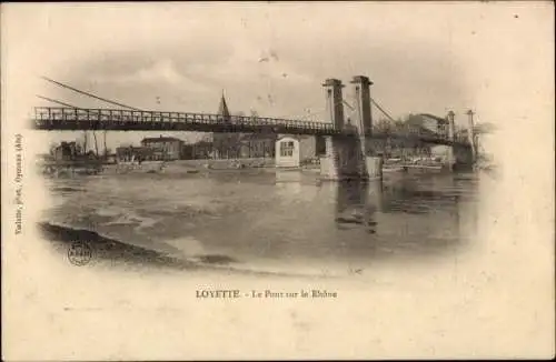 Ak Loyettes Ain, Le Pont sur le Rhone
