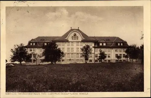 Ak Schwand Münsingen Kt Bern Schweiz, Haus und Landwirtschaftliche Schule