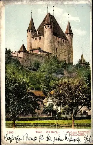 Ak Thun Kanton Bern Schweiz, Burg