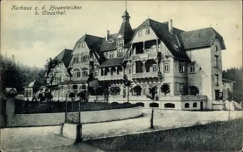 Ak Clausthal Zellerfeld im Oberharz, Kurhaus zu den Pfauenteichen