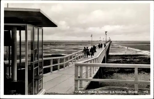 Ak Nordseebad Sankt Peter Ording, Seebrücke