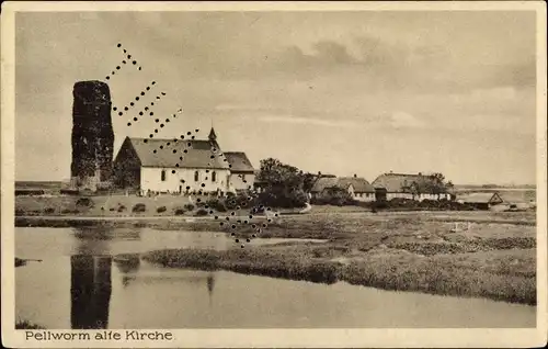 Ak Insel Pellworm Nordfriesland, Alte Kirche