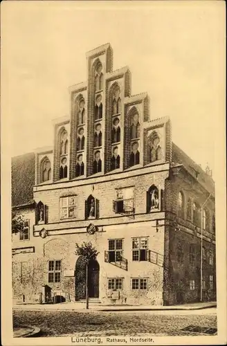 Ak Lüneburg in Niedersachsen, Rathaus, Nordseite
