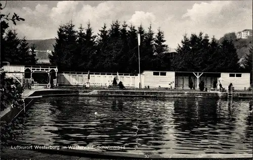 Ak Westerburg im Westerwald, Schwimmbad