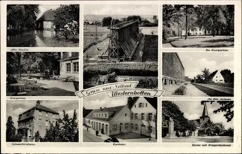 Ak Westernkotten Westfalen, Gradierwerk, Kurgarten, Kurhaus, Kirche, Schwesternhaus