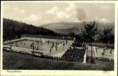 Ak Weilmünster im Taunus Hessen, Kindersanatorium, Plantschbecken