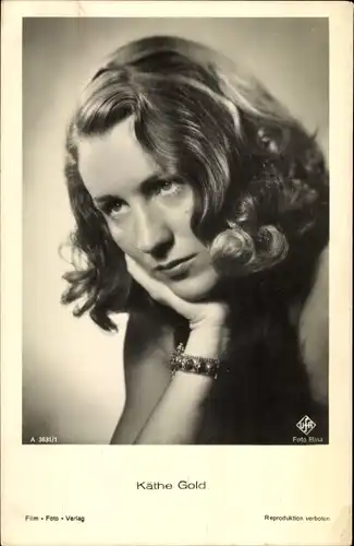Ak Schauspielerin Käthe Gold, Portrait, UFA Film A 3631 1