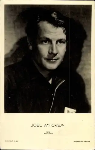 Ak Schauspieler Joel McCrea, Portrait
