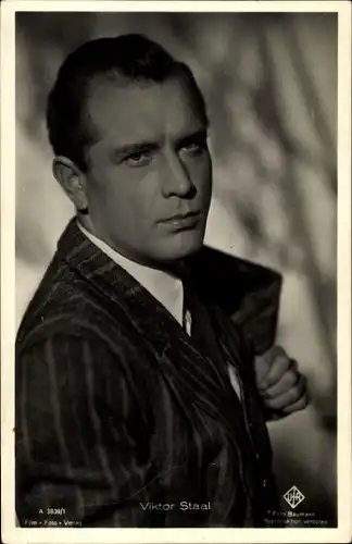 Ak Schauspieler Viktor Staal, Portrait, UFA, Film Foto Verlag A 3839/1