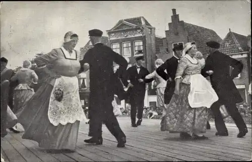 Ak Schagen Nordholland Niederlande, Westfriese Dansgroep op donderdag