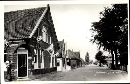 Ak Midwoud Nordholland Niederlande, De Buurt, Gasthaus, Straßenansicht