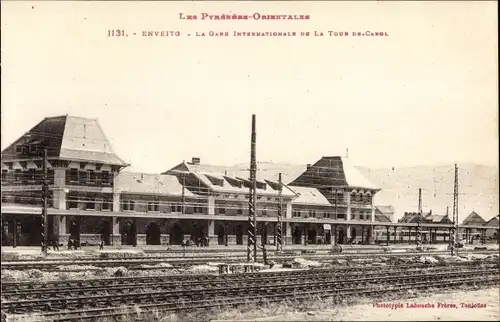 Ak Enveigt Pyrénées Orientales, Bahnhof