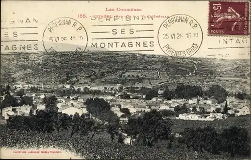 Ak Estagel Pyrénées Orientales, Gesamtansicht