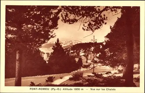 Ak Font Romeu Pyrénées Orientales, Vue sur les Chalets