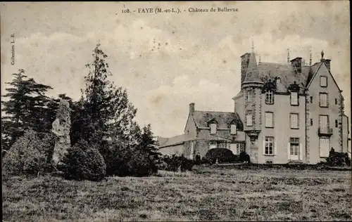 Ak Faye d’Anjou Maine et Loire, Chateau de Bellevue