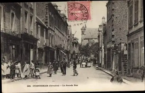 Ak Ouistreham Calvados, La Grande Rue