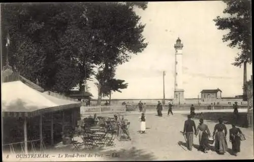 Ak Ouistreham Calvados, Le Rond Point du Port