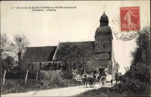 Ak Ecajeul Saint Pierre sur Dives Calvados, L'Eglise