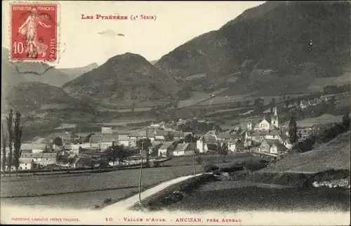 Ak Ancizan Hautes Pyrénées, Vallee d'Aure, Panorama vom Ort