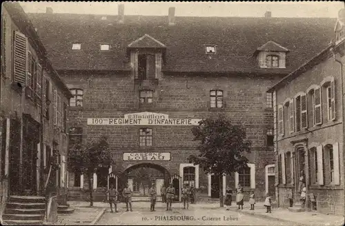 Ak Phalsbourg Pfalzburg Lothringen Moselle, Caserne Lobau, 160eme Regiment d'Infanterie