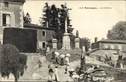 Ak Pouzauges Vendee, Le Calvaire