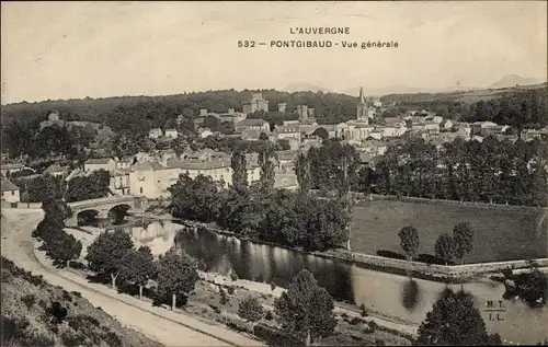 Ak Pontgibaud Puy de Dôme, Vue generale