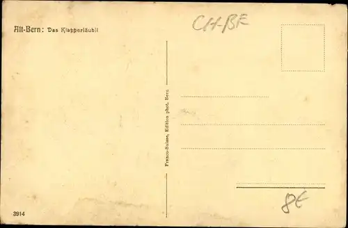 Ak Bern Stadt Schweiz, Klapperläubli