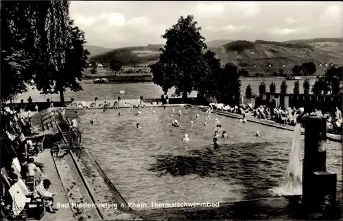 Ak Niederbreisig Bad Breisig am Rhein, Thermalschwimmbad