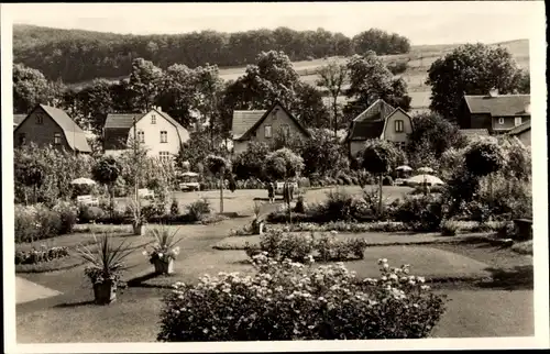 Ak Bruchhausen Höxter Nordrhein Westfalen, Teilansicht, Häuser mit Brunnengarten