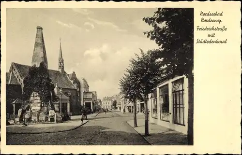 Ak Norderney in Ostfriesland, Friedrichstraße, Städtedenkmal