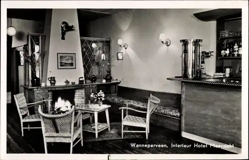 Ak Wanneperveen Overijssel, Interieur Hotel Meerzicht