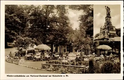 Ak Rüdesheim am Rhein, Niederwaldschänke am Nationaldenkmal