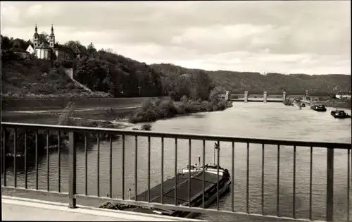 Ak Triefenstein in Unterfranken, Schloss, Mainpartie, Brücke