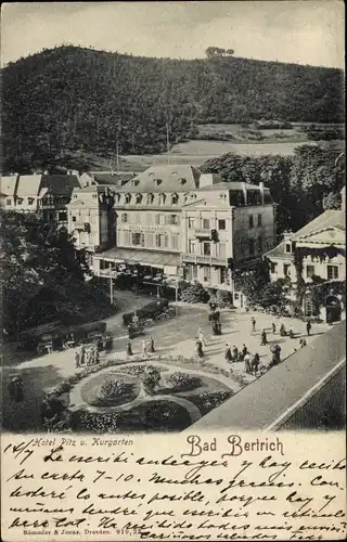 Ak Bad Bertrich an der Mosel Eifel, Hotel Pitz, Kurgarten