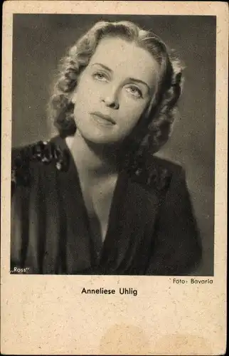 Ak Schauspielerin Anneliese Uhlig, Portrait