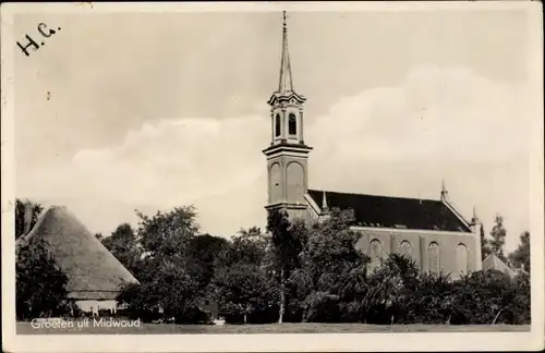 Ak Midwoud Nordholland Niederlande, Kirche