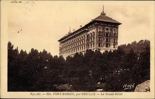 Ak Font Romeu Odeillo Via Pyrénées Orientales, Le Grand Hôtel