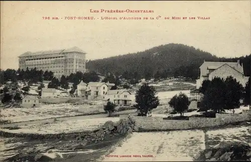 Ak Font Romeu Odeillo Via Pyrénées Orientales, Hôtel, Häuser