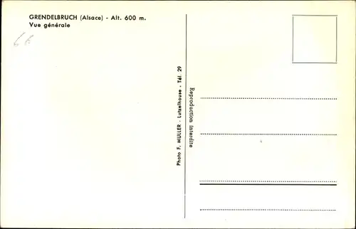 Ak Grendelbruch Elsass Bas Rhin, Vue generale