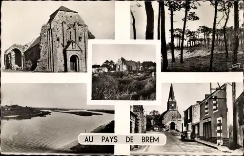 Ak Brem sur Mer Vendée, Saint Martin de Brem, Saint Nicolas de Brem