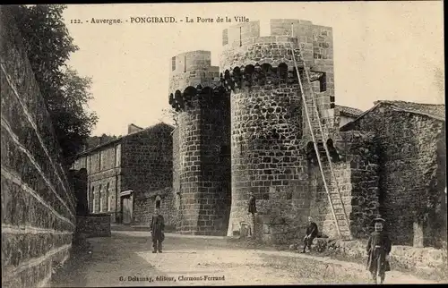 Ak Pontgibaud Puy de Dôme, La Porte de la Ville