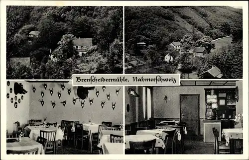 Ak Altena in Westfalen, Gaststätte Brenscheidermühle, Innenansicht