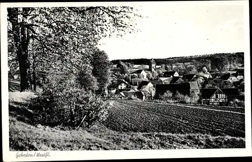 Ak Gehrden Brakel in Westfalen, Blick auf den Ort