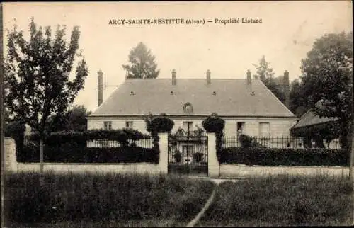 Ak Arcy Sainte Restitue Aisne, Propriete Liotard