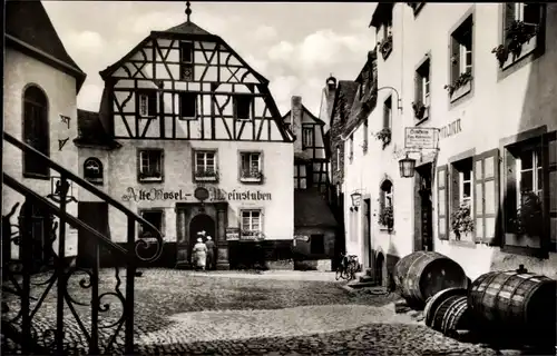 Ak Beilstein an der Mosel, Marktplatz, Alte Mosel-Weinstuben